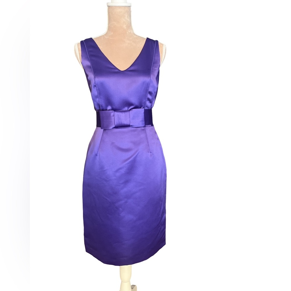 Nue by Shani sold at Nordstrom NWT Plum Cocktail Dress with Bow Detail Size 10
